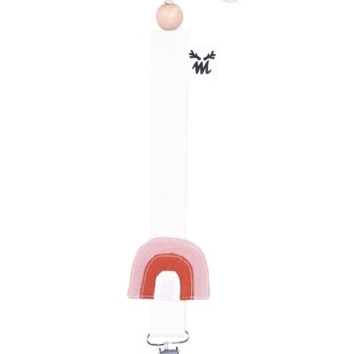 CLIP CIUCCIO RAINBOW DUSTY PINK-0-3 anni