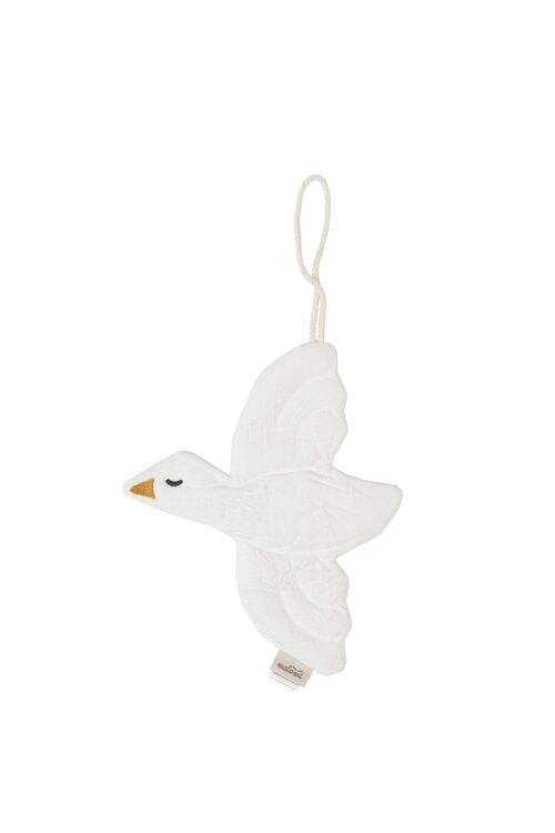 PACIFIER HOLDER/DECORATION BIRD ECRU-0-3 years