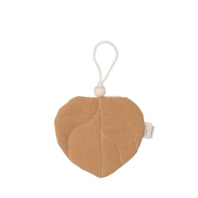 PORTA CHUPETES/DECORACION HOJA CAMEL-0-3 años