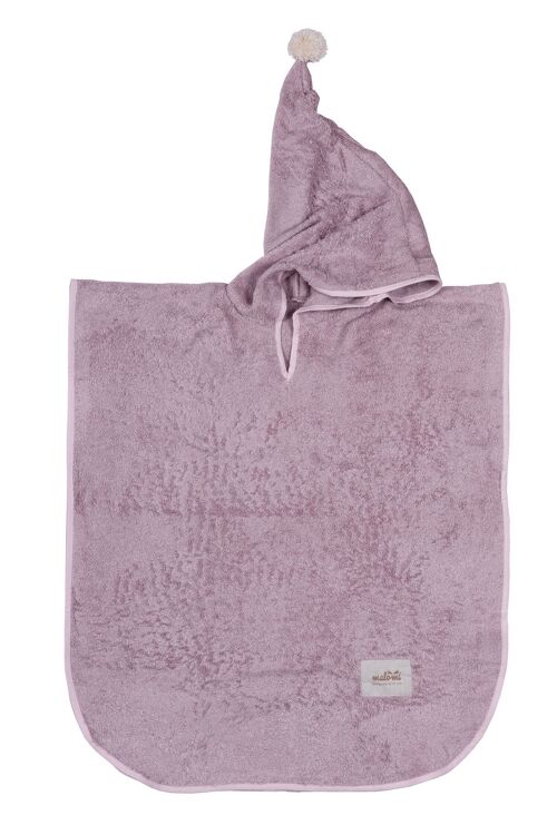 BAMBOO PONCHO DUSTY PINK-2-10 years