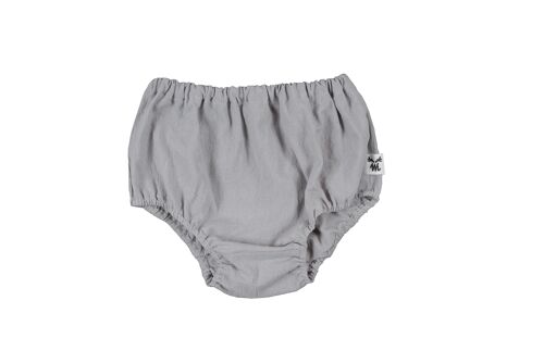 BLOOMERS GREY WASHED COTTON S-0-6 months