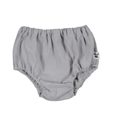 BLOOMERS GREY WASHED COTTON S-0-6 months
