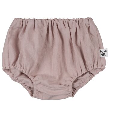 BLOOMERS DUSTY PINK WASHED COTTON S-0-6 Monate