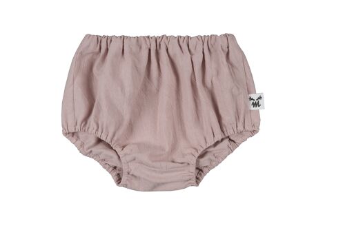 BLOOMERS DUSTY PINK WASHED COTTON M-6-12 months