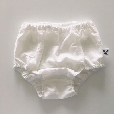 BLOOMERS ECRU WASHED COTTON L-12-24 months