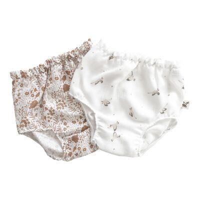 BLOOMERS SET GOOSE&CARAMEL MEADOW S-0-6 months