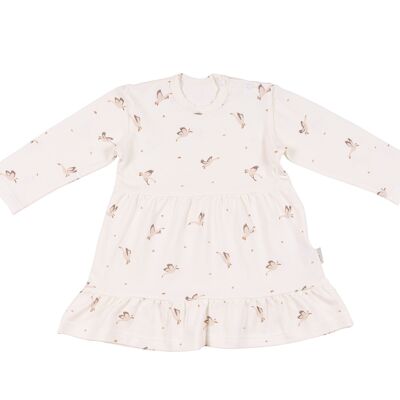 DRESS LONGSLEEVE ORGANIC GOOSE 56-62-0-4 months