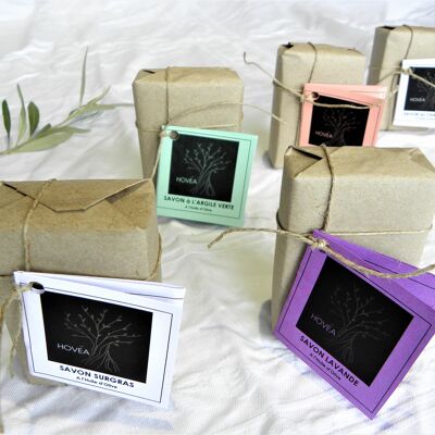 Set of 5 natural olive oil soaps with Mediterranean fragrances