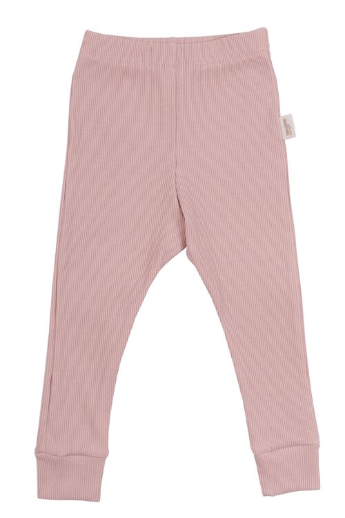 LEGGINS RIB DUSTY PINK 56-62-0-4 months