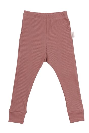 LEGGINS COTE MAUVE 80-86-9-18 mois