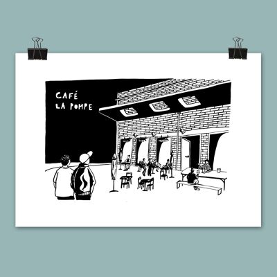 Affiche Café la Pompe