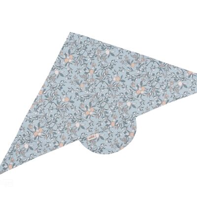 COTON BANDANA/BONNET ABRICOT PÉTROLE-6mois -2 ans