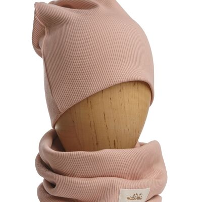 Neck warmer rib dusty pink s-s