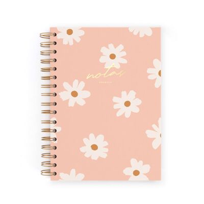 Cuaderno A5 Floral pink. Puntos