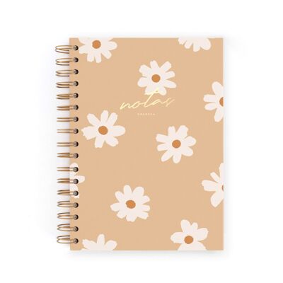 Floral latte A5 notebook. Points
