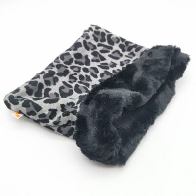 Black Leopard print snood for adults and teenagers