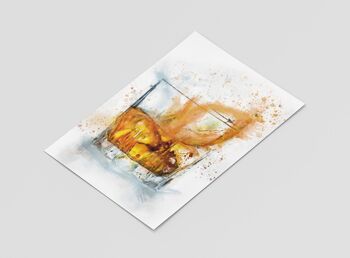 Impression d'art mural encadrée en verre de whisky 4