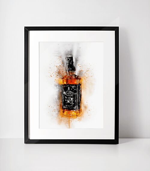 Whiskey Bottle Framed Wall Art Print Whisky