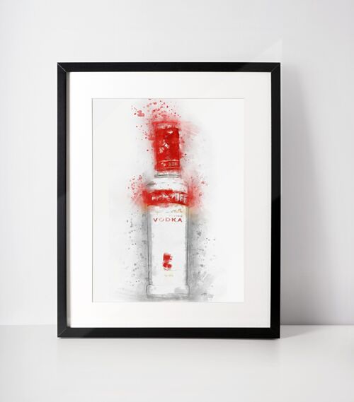 Vodka Bottle Framed Wall Art Print