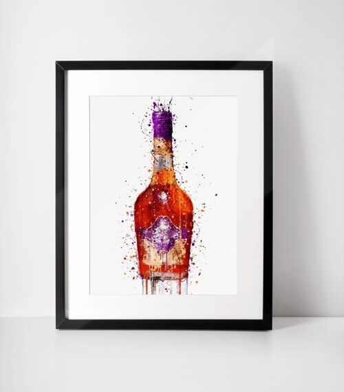 Brandy Bottle Framed Wall Art Print