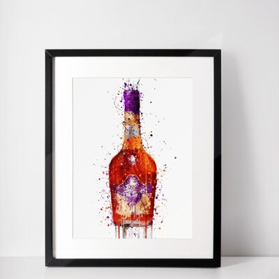 Brandy Bottle Framed Wall Art Print