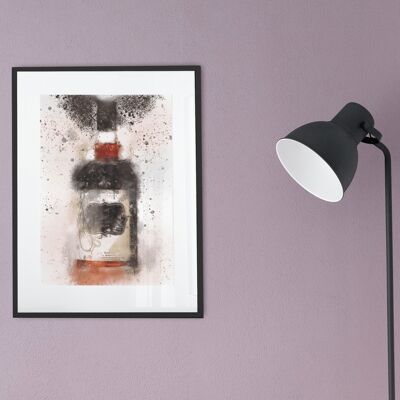 Rum Bottle Framed Wall Art Print