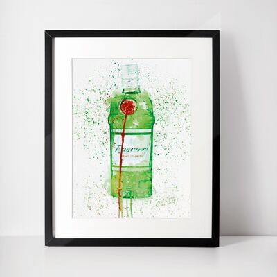 Gin Bottle Framed Wall Art Print