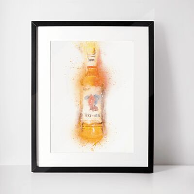 Spiced Rum Bottle Framed Wall Art Print