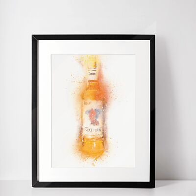 Spiced Rum Bottle Framed Wall Art Print