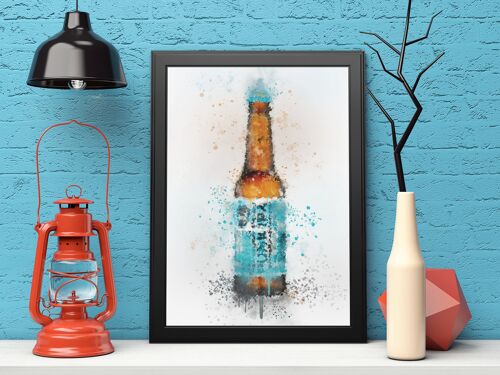 IPA Beer Bottle Framed Wall Art Print