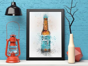 Impression d'art mural encadré de bouteille de bière IPA 1