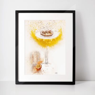 Pornostar Martini Cocktail gerahmter Wand-Kunstdruck