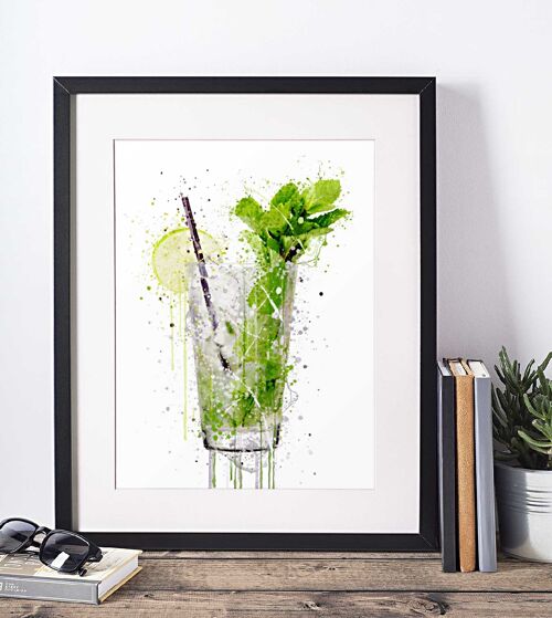 Mojito Cocktail Framed Wall Art Print