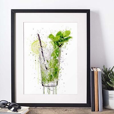 Mojito Cocktail Framed Wall Art Print