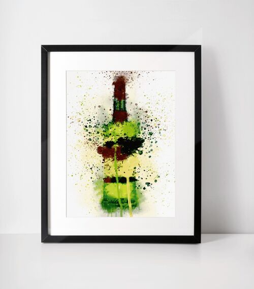 Irish Whiskey Bottle Framed Wall Art Print