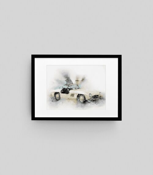 Merc 300 SL Gullwing Wall Art Print