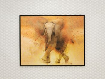 Art mural 'Stompy' d'éléphant Impression encadrée 3