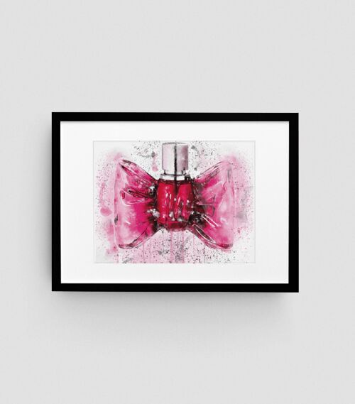 BonBon Bow Perfume Bottle Wall Art Print
