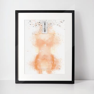 Stampa artistica da parete con profumo di corsetto da donna