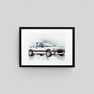 205 GTi Framed Wall Art Print