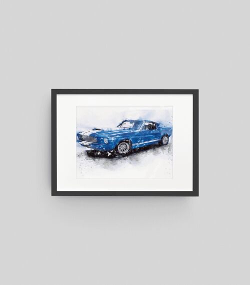 Mustang GT500 Wall Art Print Muscle Car Ford Shelby