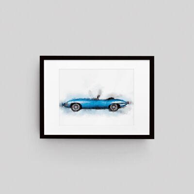 E-type Classic Car Wall Art Print