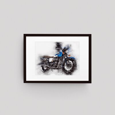 Impression d'art mural de moto