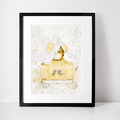 Gänseblümchen-Parfüm-Wand-Kunstdruck