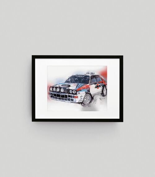 Delta Classic Rally Car wall art print