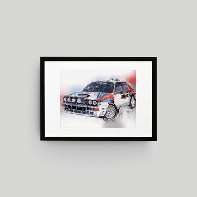 Delta Classic Rally Car Wandkunstdruck
