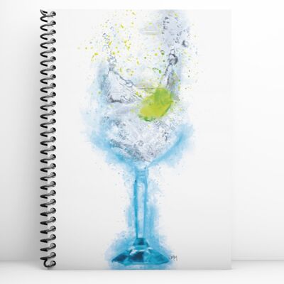 Notizbuch aus Gin Tonic-Glas