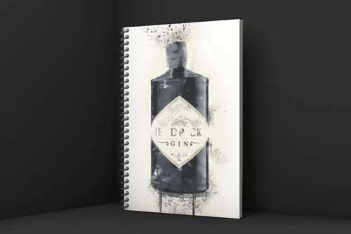 Black Gin Bottle Notebook