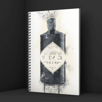 Black Gin Bottle Notebook