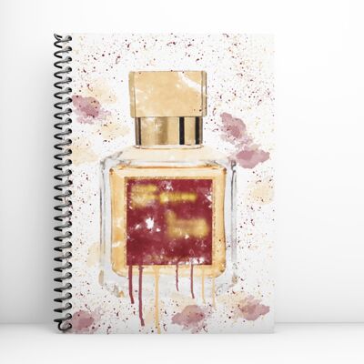 Quaderno con bottiglia di profumo Rouge Art